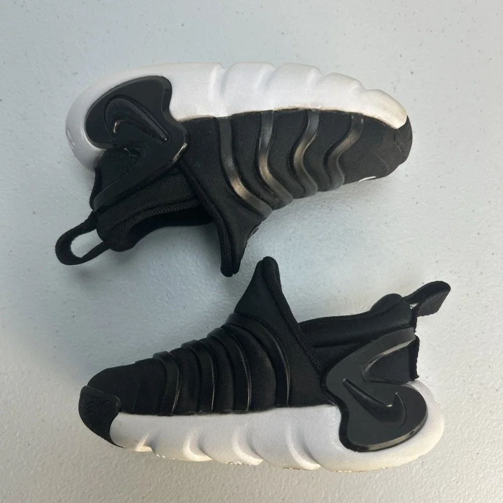 Nike Dynamo Go TD Black White Toddler‎ Slip On Sneakers DH3438-001 Size 5C